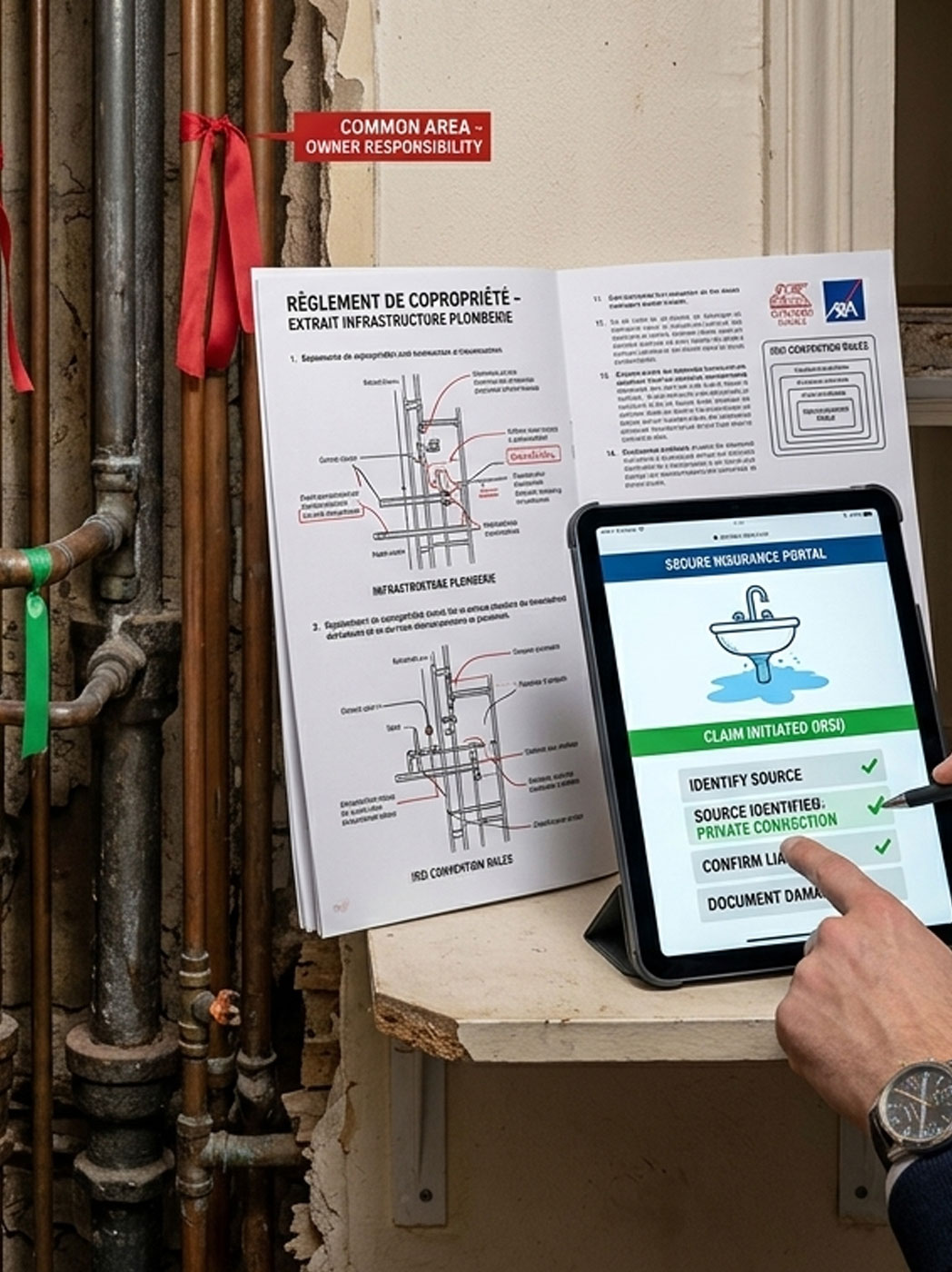 Water damage documentation and inspection